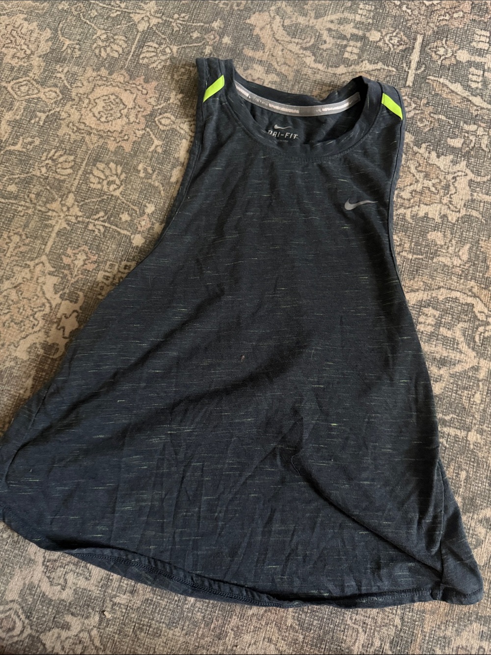 Nike Black Dri-FIT Cropped Racerback Tank with Open Back